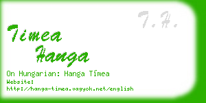 timea hanga business card