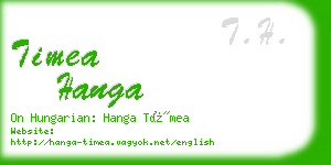 timea hanga business card